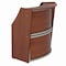 Linea Italia Curved Reception Desk with Counter, 72 inW x 32 inD x 46 inH, Gray/Cherry ZUC290 - alternate 6